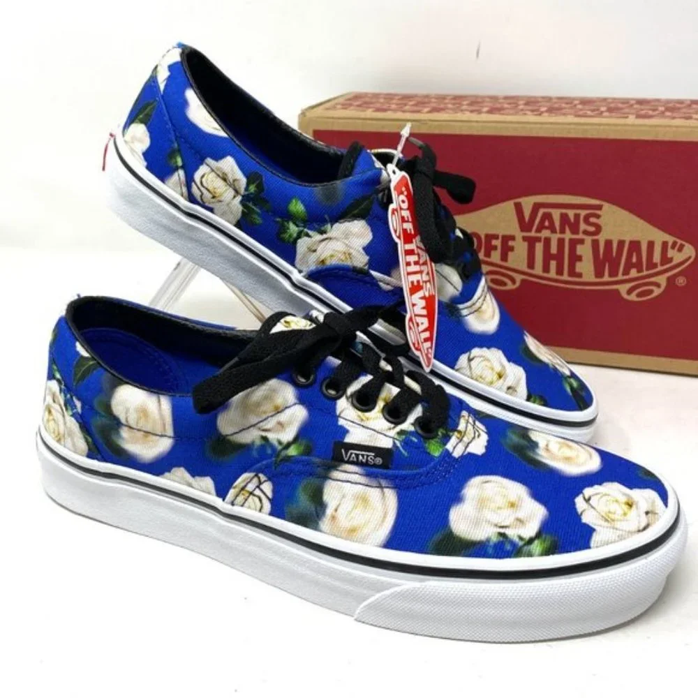 VANS Shoes Women's Era Romantic Floral Lapis Canvas Casual SB Size VN0A38FRVP9